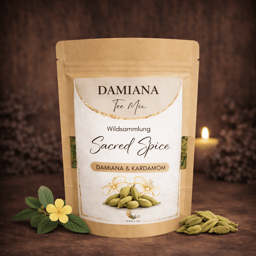 Damiana Tee Sacred Spice mit Kardamom – Katja Barnasiow Pereira